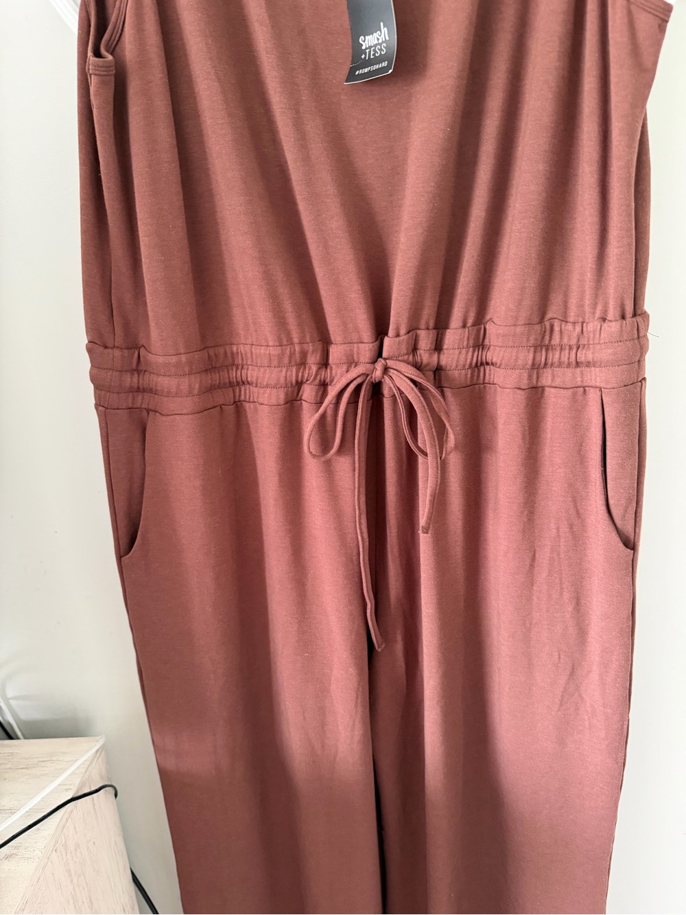 NWT Smash + Tess Happy Hour Romper Classic Cocoa Brown Wide Leg Jumpsuit 4XL - Picture 9 of 11